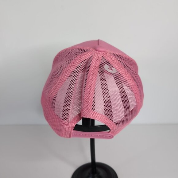 NWOT Bass Pro Shops Gone Fishing Barbie Pink Mesh Trucker Hat OS - Picture 5 of 8